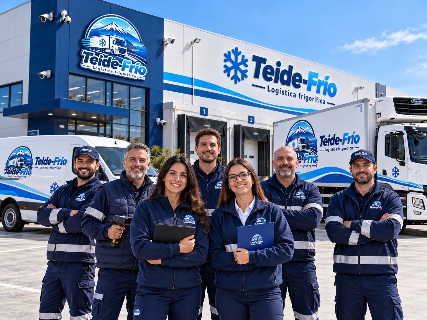 Personal de Teide-Frío en las instalaciones
